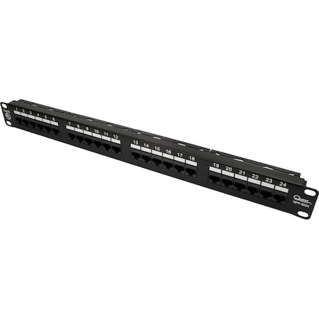 Quest Technology International Cat6 Utp Patch Panel - 24-Port, 19" Rack Mnt, 1U NPP-6024